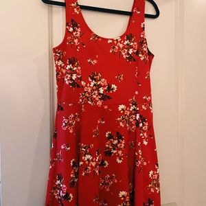 Red Floral Dress